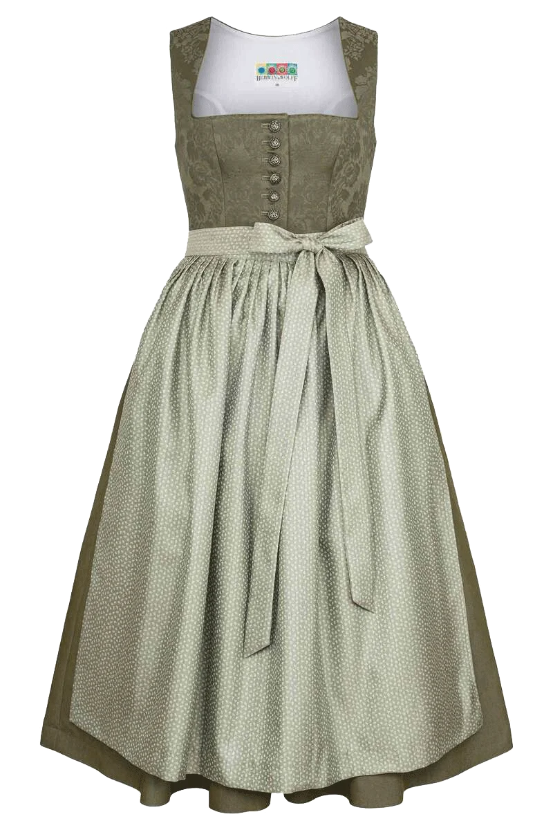 Midi Stretchdirndl Jacquard-Oberteil