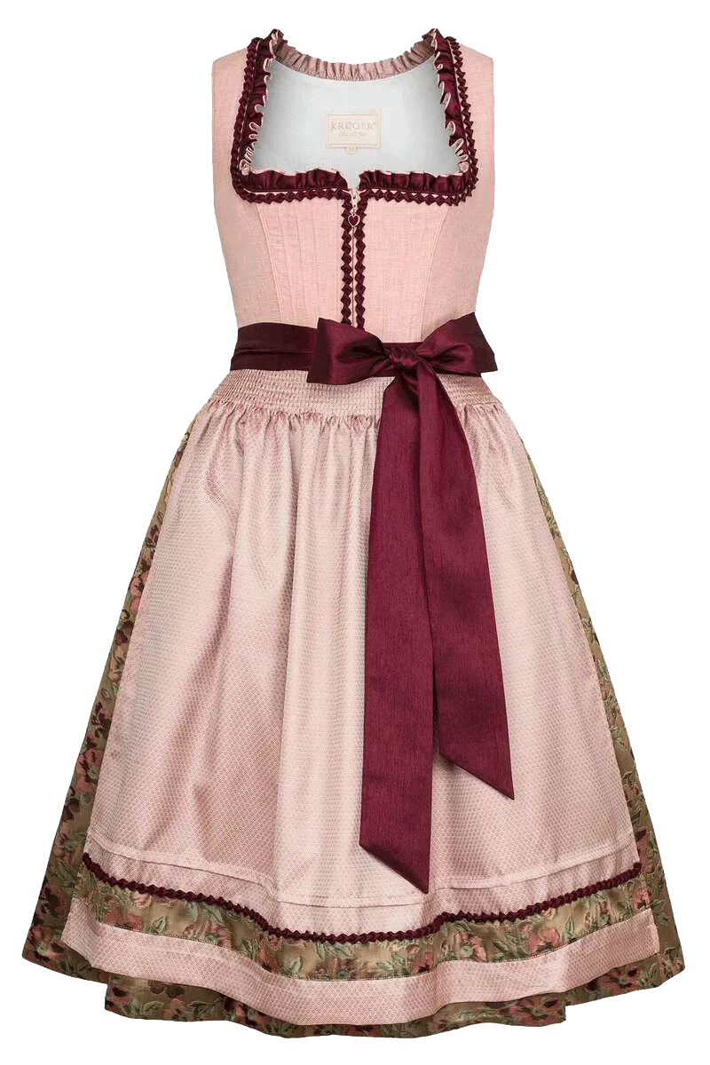 Midi-Dirndl mit Schößchen und Blumenmuster