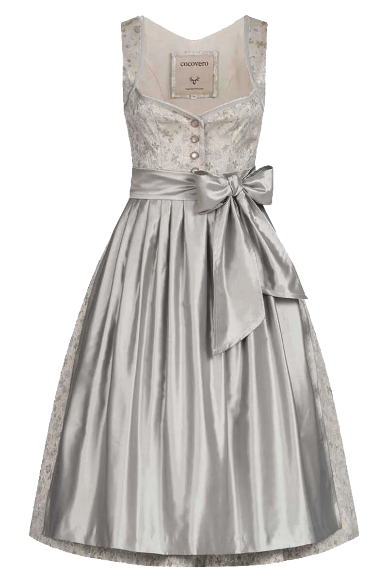 Dirndl herzförmiger Ausschnitt Blumenmuster