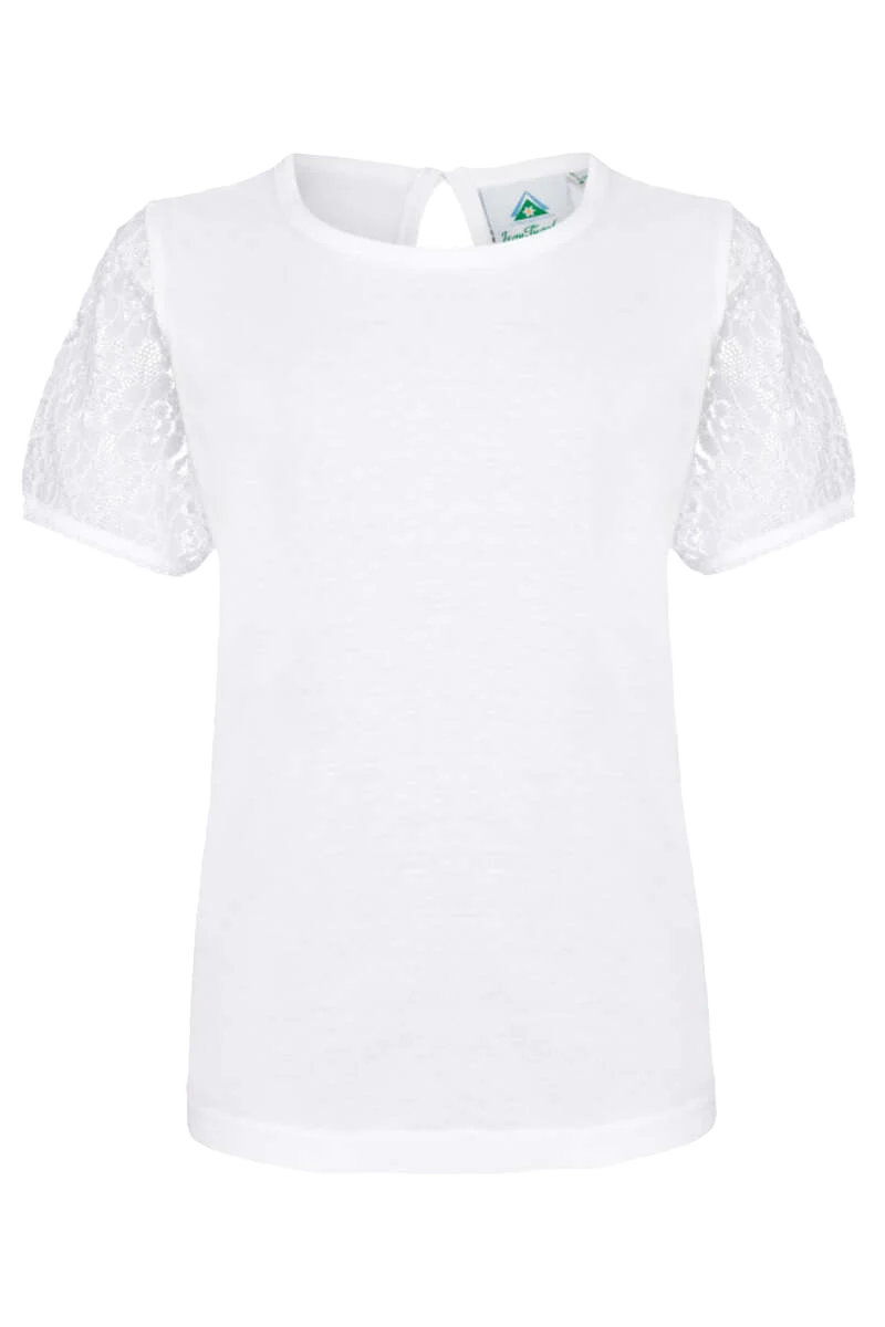 Mädchen Trachten T-Shirt Spitzenärmel