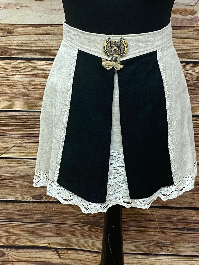 Damen Trachtenrock – Beige Schwarz - Landhausstil