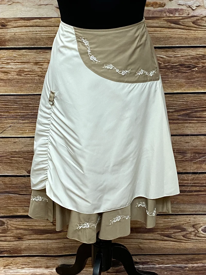 Damen Trachtenrock – Beige Kaki - Landhausstil