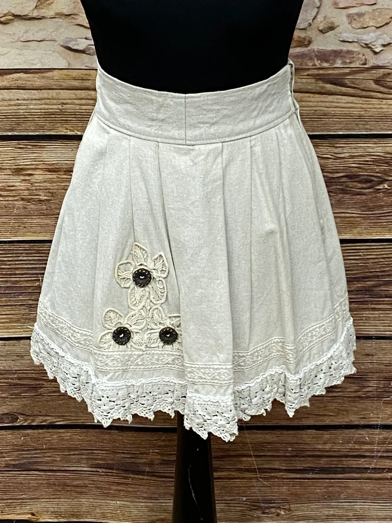 Damen Trachtenrock – Beige, Größe 34