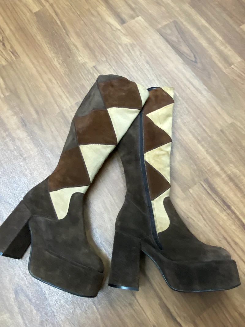 70er Jahre Plateaustiefel, Vintage, Unikat, Gr.35