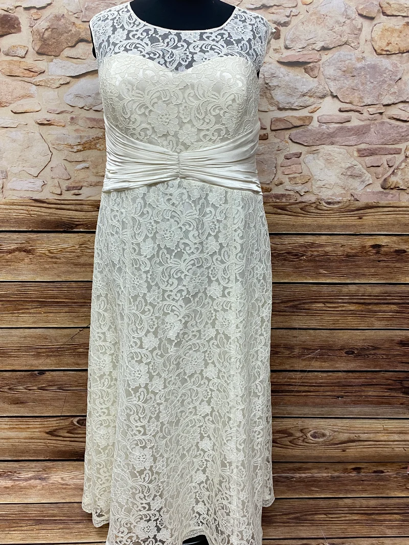 Vintage Brautkleid - Ivory – Gr. 54