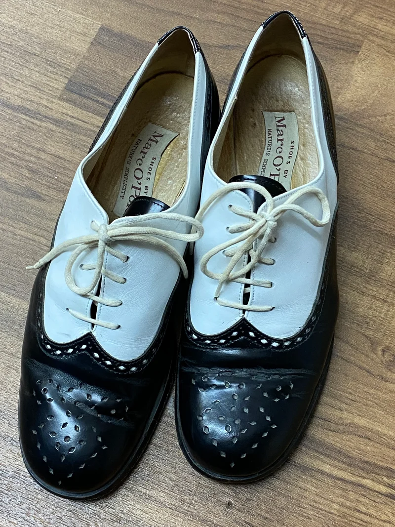 Vintage-Schuhe Gr.41 (7 1/2) Marco Polo zweifarbig