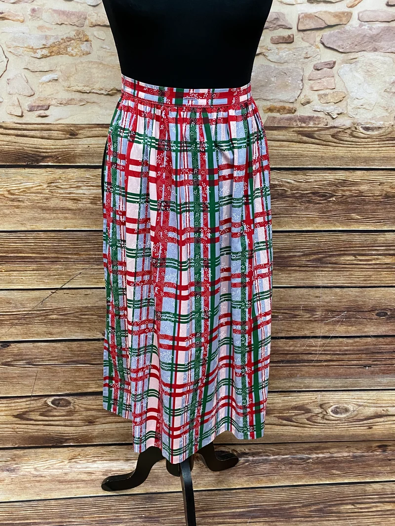 Vintage Dirndlschürze kariert – Größe 152