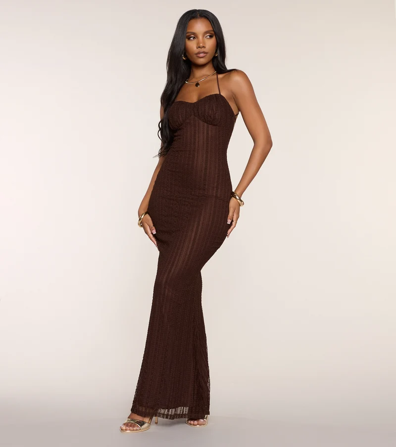 Table For Two Lace Maxi Dress