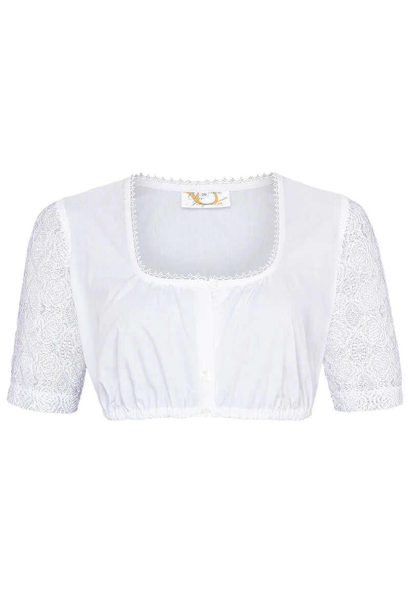 Dirndl-Bluse mit Spitzenärmeln