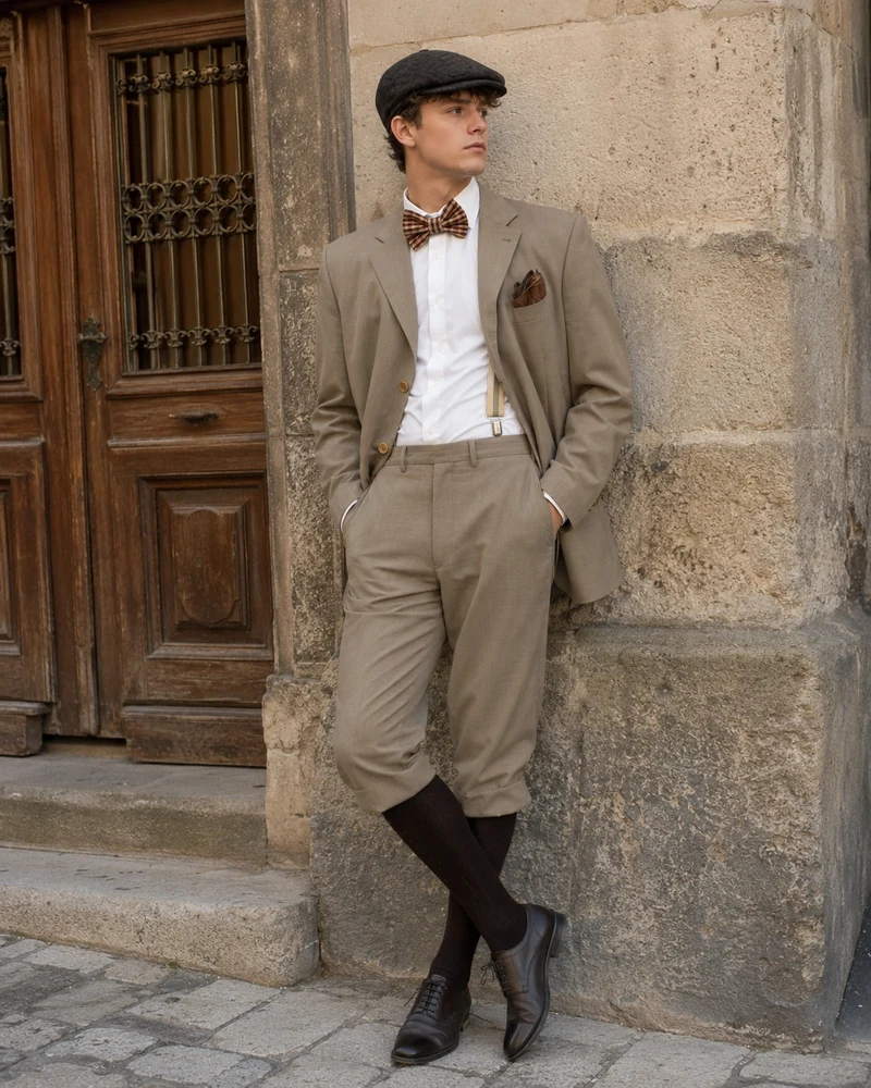 Vintage - Anzug - 8-teilig – Beige | 20er Jahre Stil Unikat