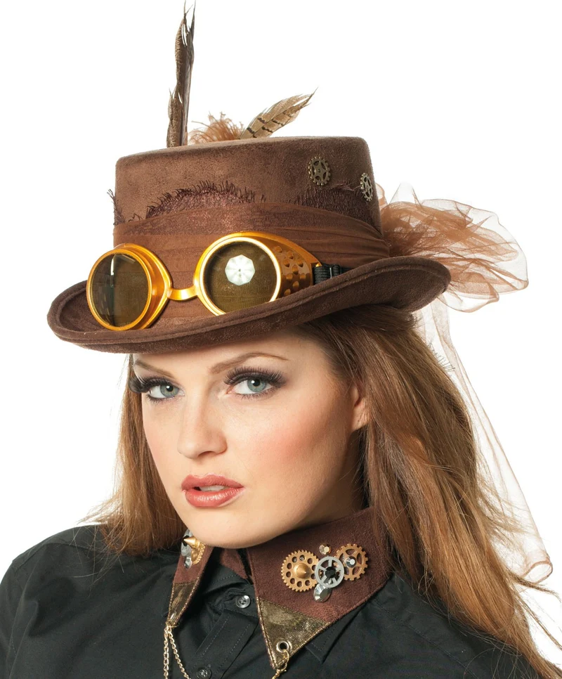 Brauner Konstantina Steampunk Zylinder