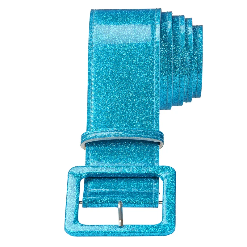 Glitzergürtel in türkis-blau