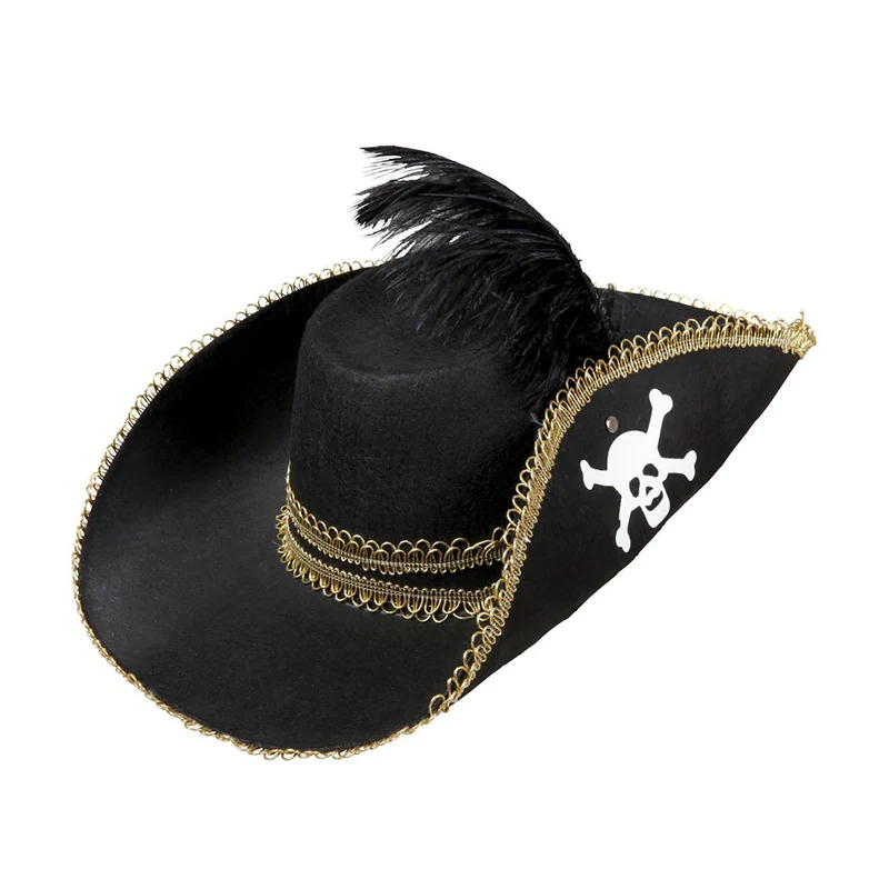 Geschmackvoller Piratenhut mit Totenkopf