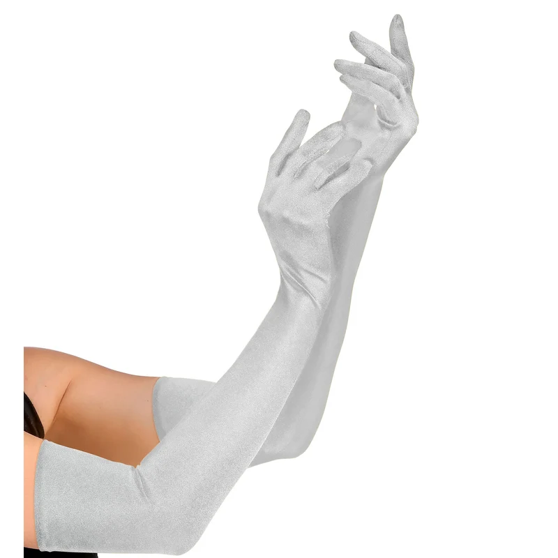 Damen Handschuhe in Silber 60cm