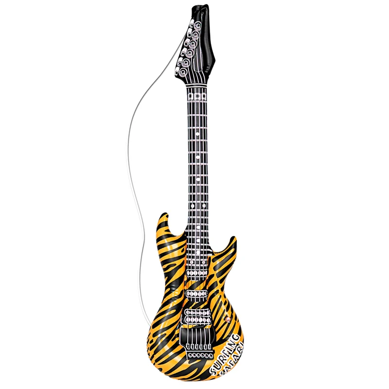 Aufblasbare Partygitarre Im Tigermuster 107cm