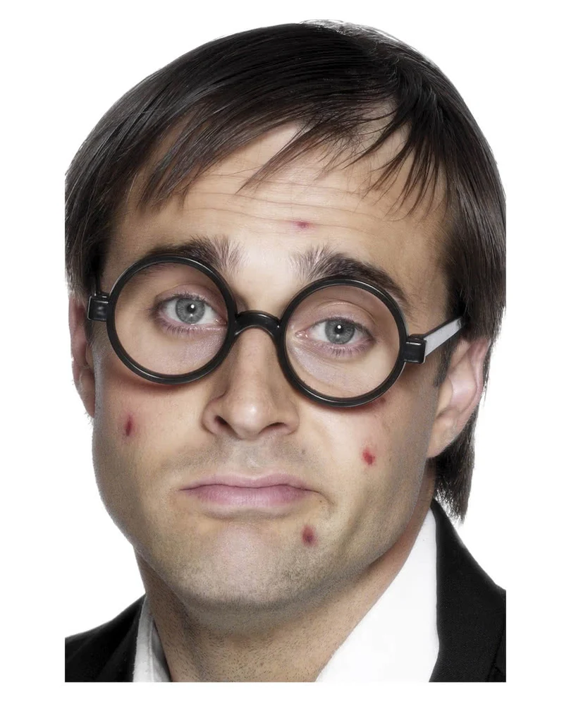 Schwarz gerahmte Streber Brille