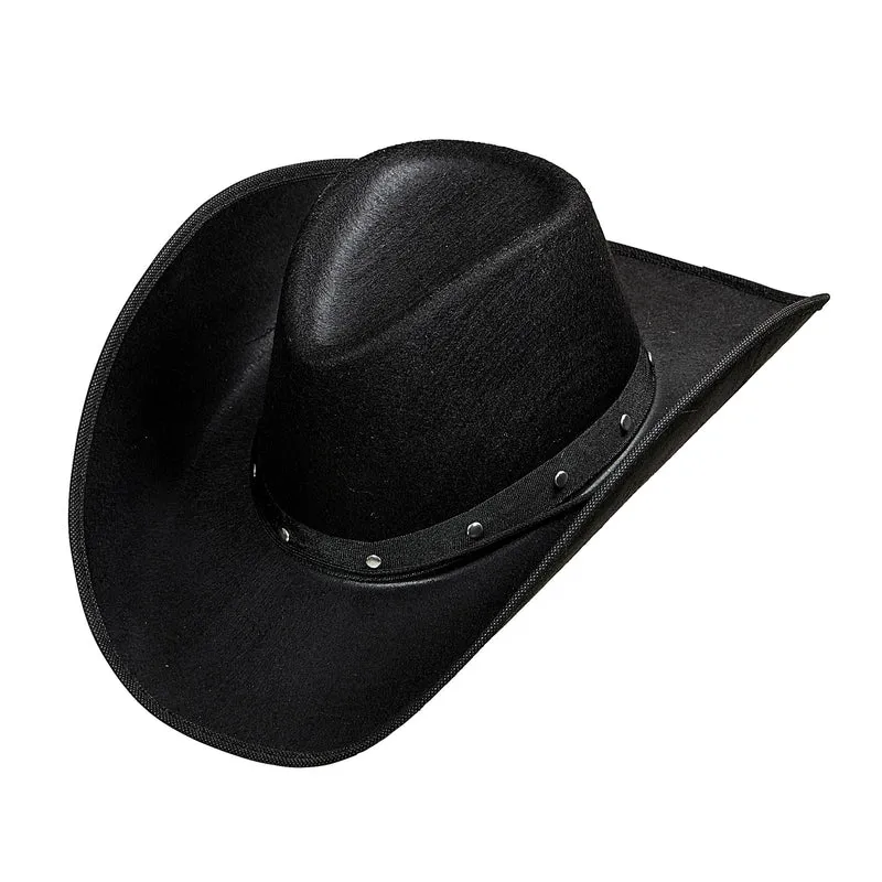 Nieten Cowboyhut Schwarz