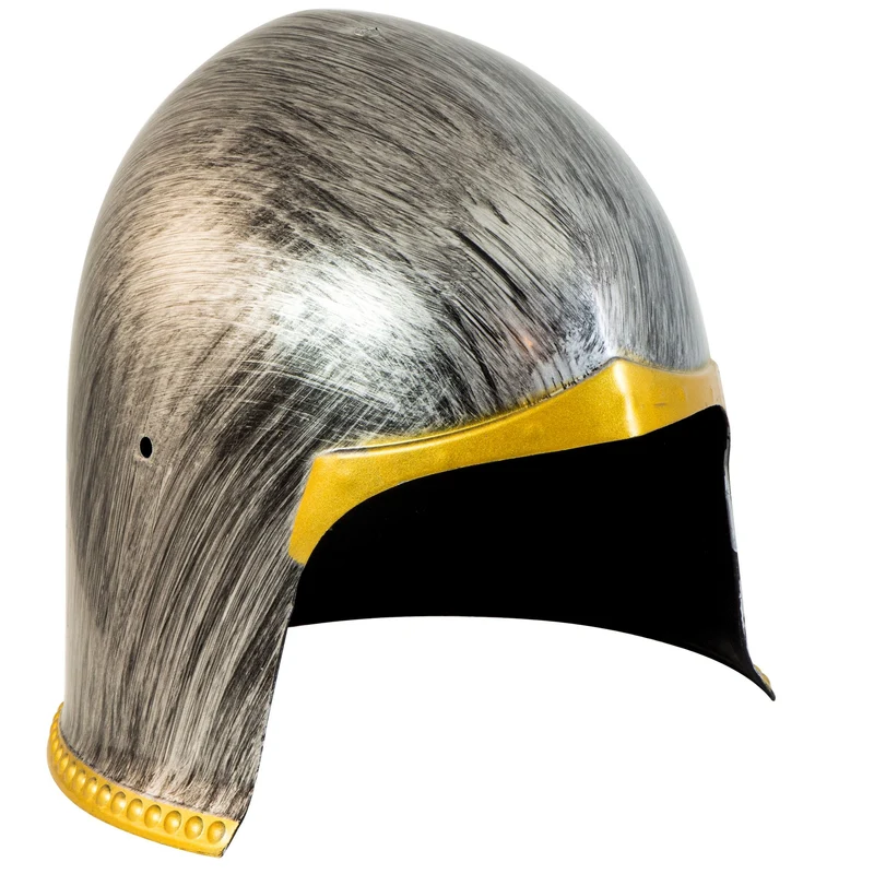Silberner Mittelalter Krieger Helm
