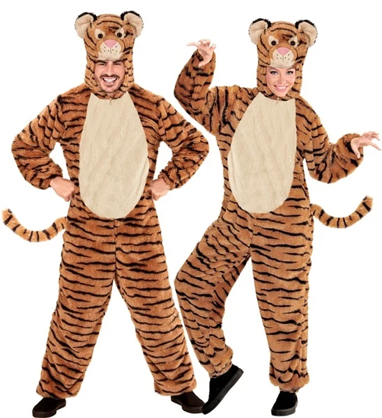 Tiger Kostüm aus Plüsch Unisex