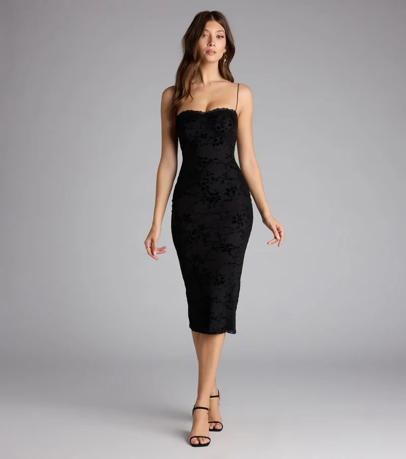 Crush Alert Bodycon Midi Dress