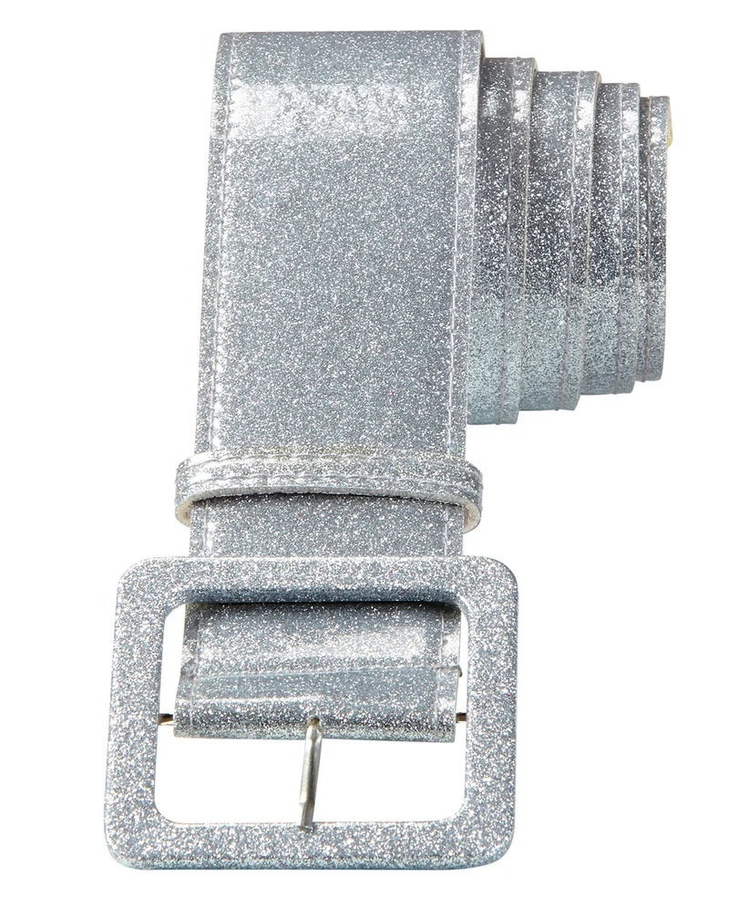 Glitzergürtel mit Silber Glitter