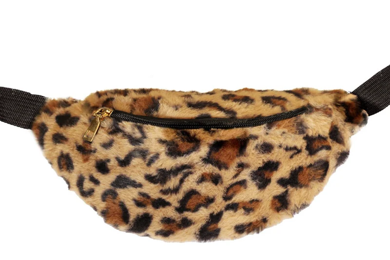 Leoparden Plüsch Bauchtasche