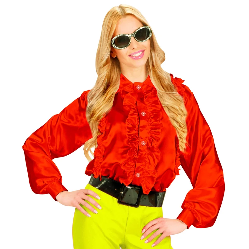 Night Fever Disco-Rüschenbluse Für Damen In M