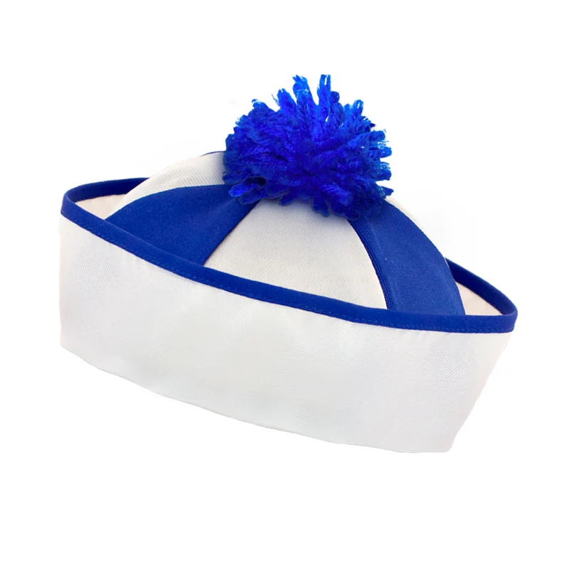 Blau-Weiß gestreifte Matrosenmütze