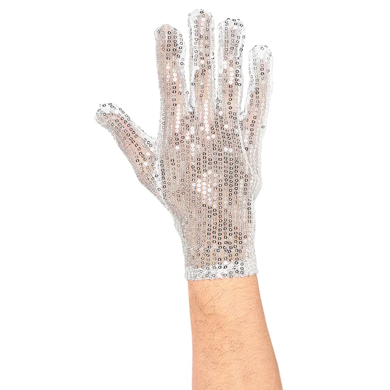 Silberner Pailetten Handschuh