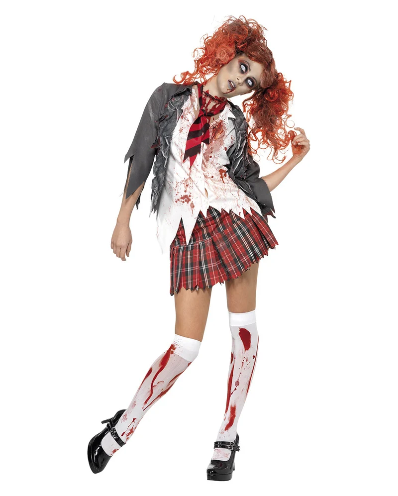 Zombie Schulmädchen Kostüm