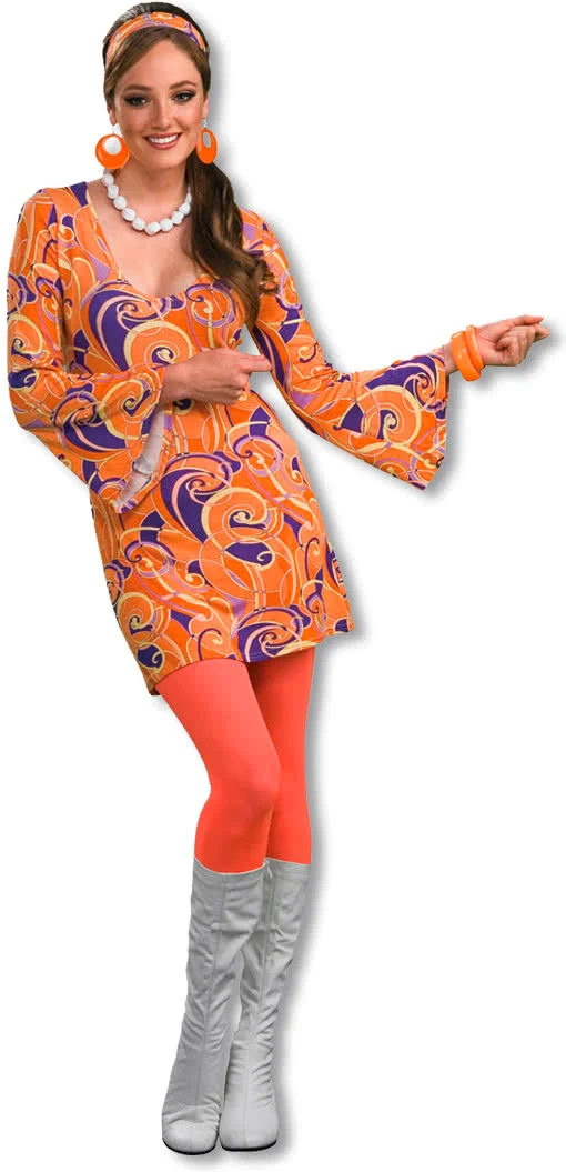 Hippie Minikleid Tangerine