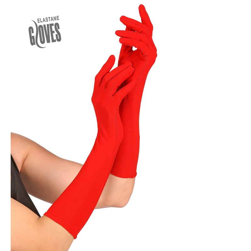 Elegante rote Handschuhe 37cm