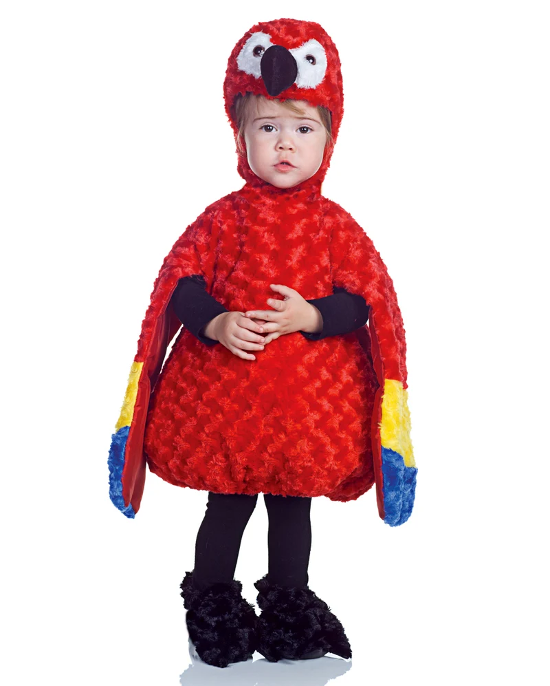 Mini Plüsch Papagei Babykostüm