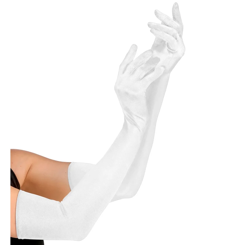 Lange Handschuhe für Damen in Weiß