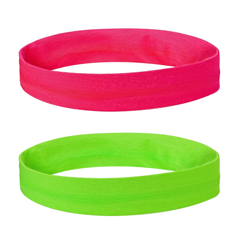 Neon Stirnband 80er Jahre 2er Set