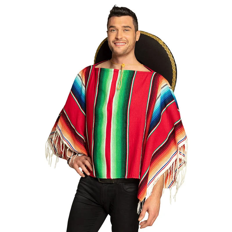 Bunter Mexikanischer Poncho Adriano