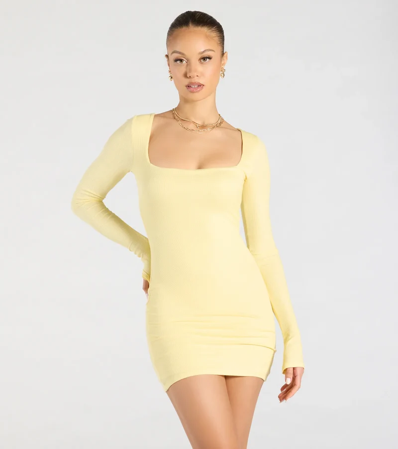 Remarkable Allure Long Sleeve Mini Dress