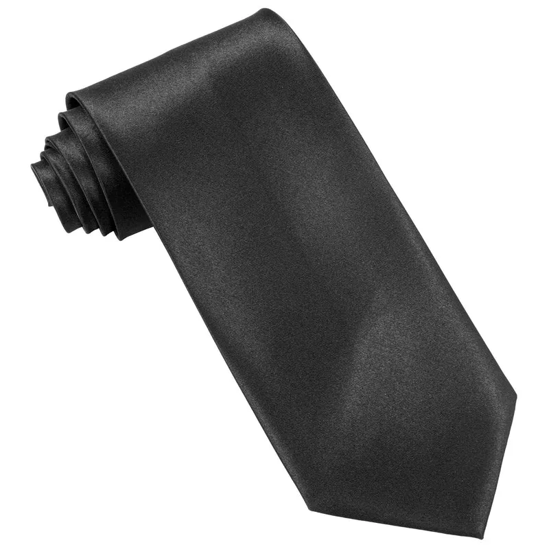 Schwarze Satin Krawatte