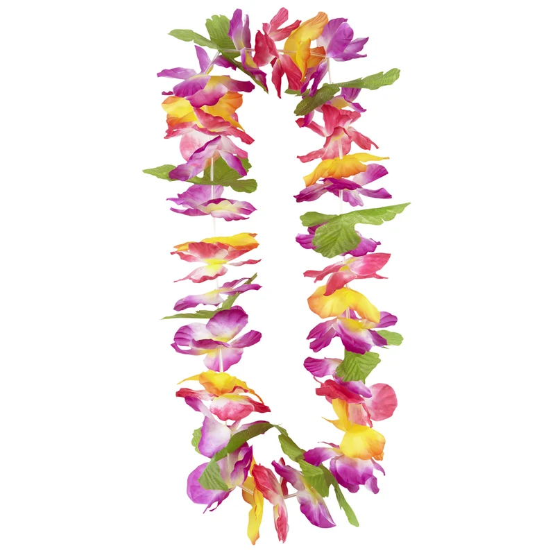 Bunte Hawaii Blumen Halskette