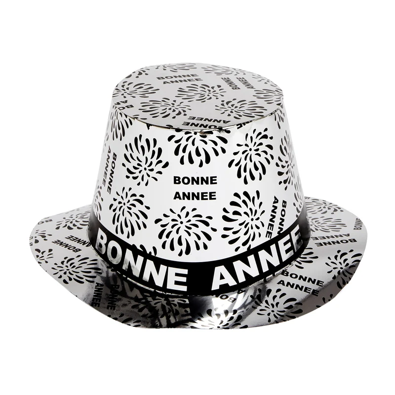 Zylinder BONNE ANNÉE silber