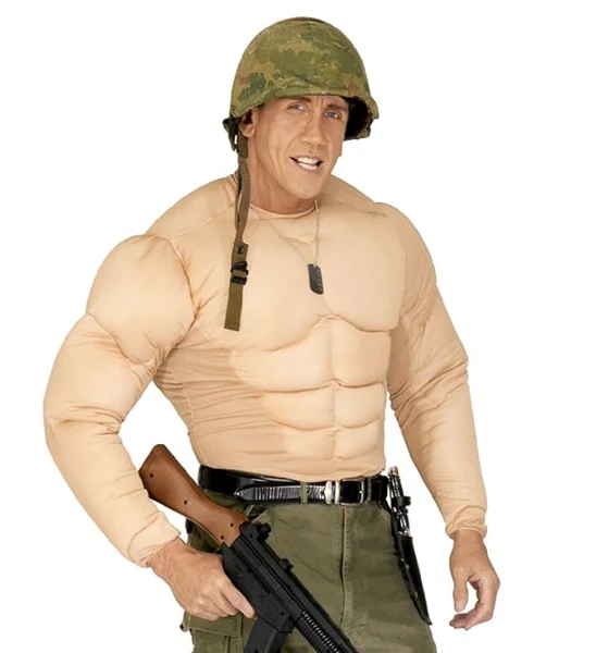 Gepolstertes Muskel Shirt für Herren