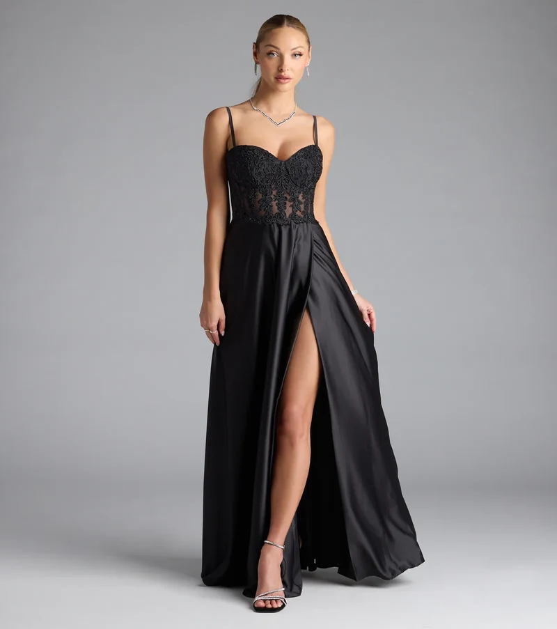 Antonina Sweetheart Corset A-Line Satin Formal Dress