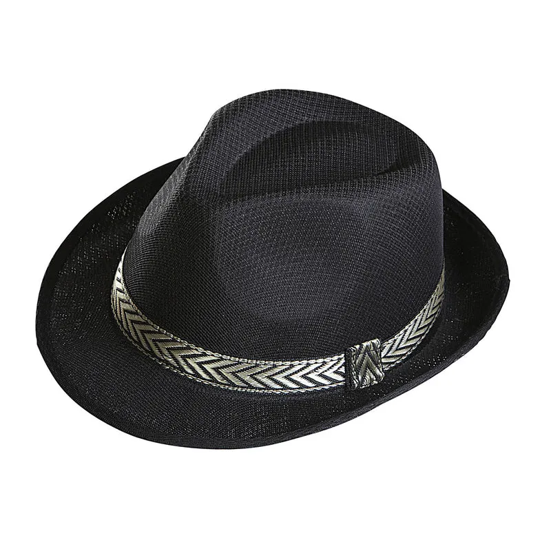 Stylischer Fedora Hut Schwarz