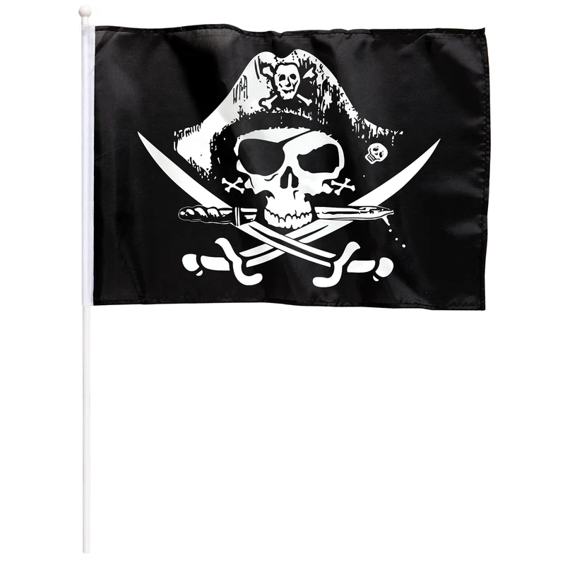 Piraten Totenschädel Fahne 43 x 30cm