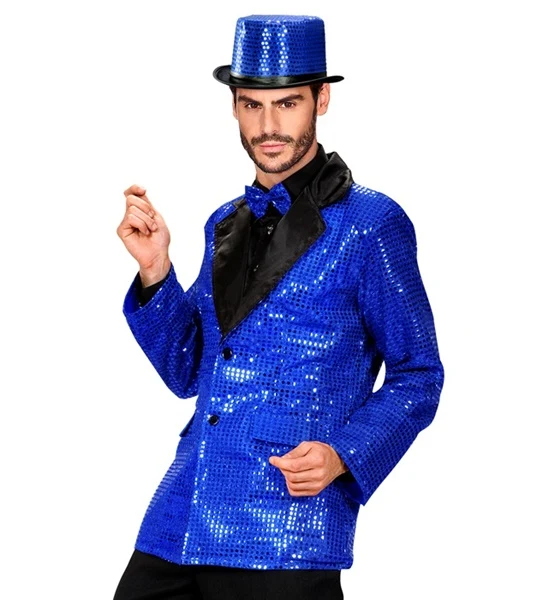Pailletten Jackett Für Erwachsene Blau