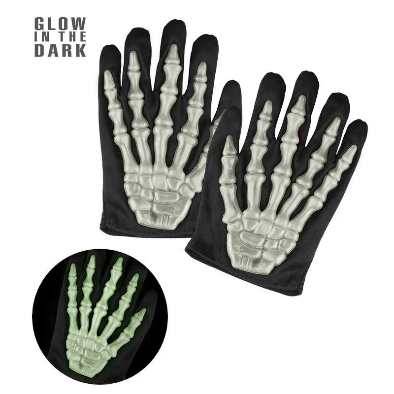 3D Skelett Handschuhe für Kinder nachtleuchtend