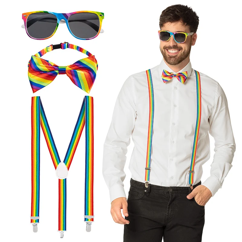 3-teiliges Happy Rainbow Verkleidungsset