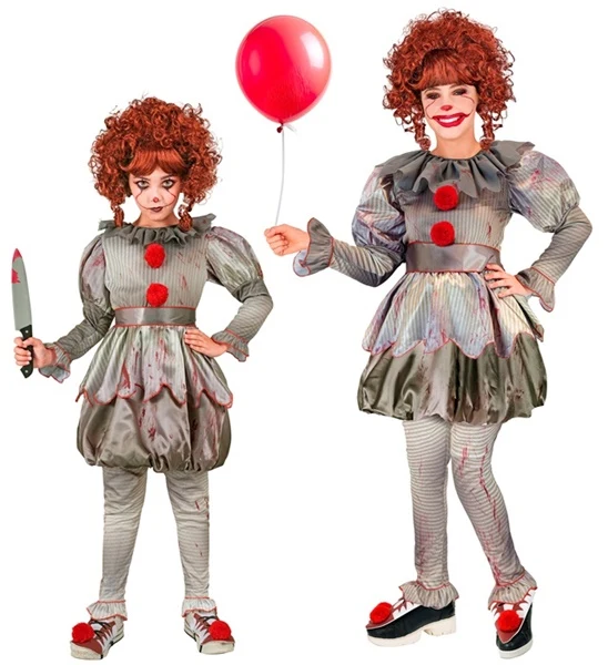 Killer Clown Kinder Mädchen Kostüm