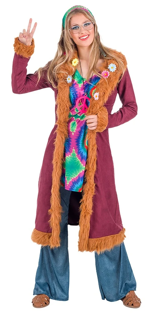 Happy Hippie 70er Jahre Damenkostüm