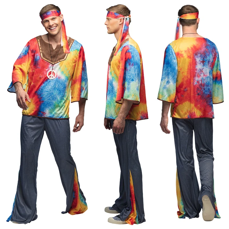 70er Hippie Marley Herrenkostüm